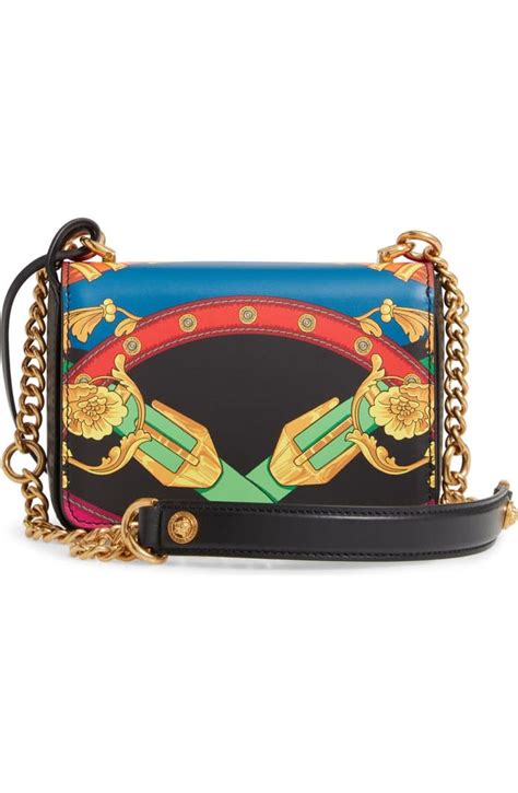 versace mini icon leather shoulder bag|Versace designer mini bag.